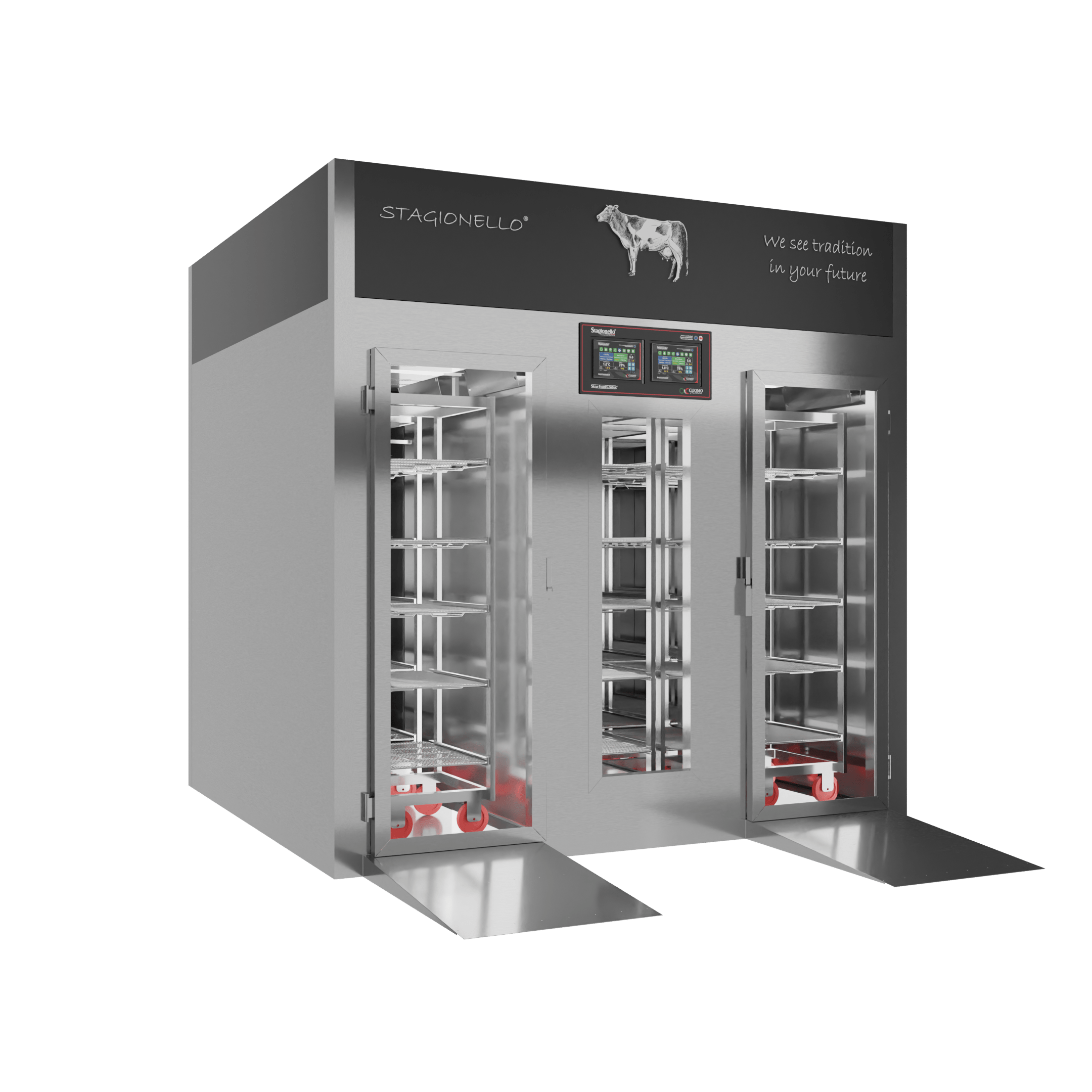 Stagionello® Meat Curing Device Walk-in 300+900 kg Porta a vetro - immagine 2