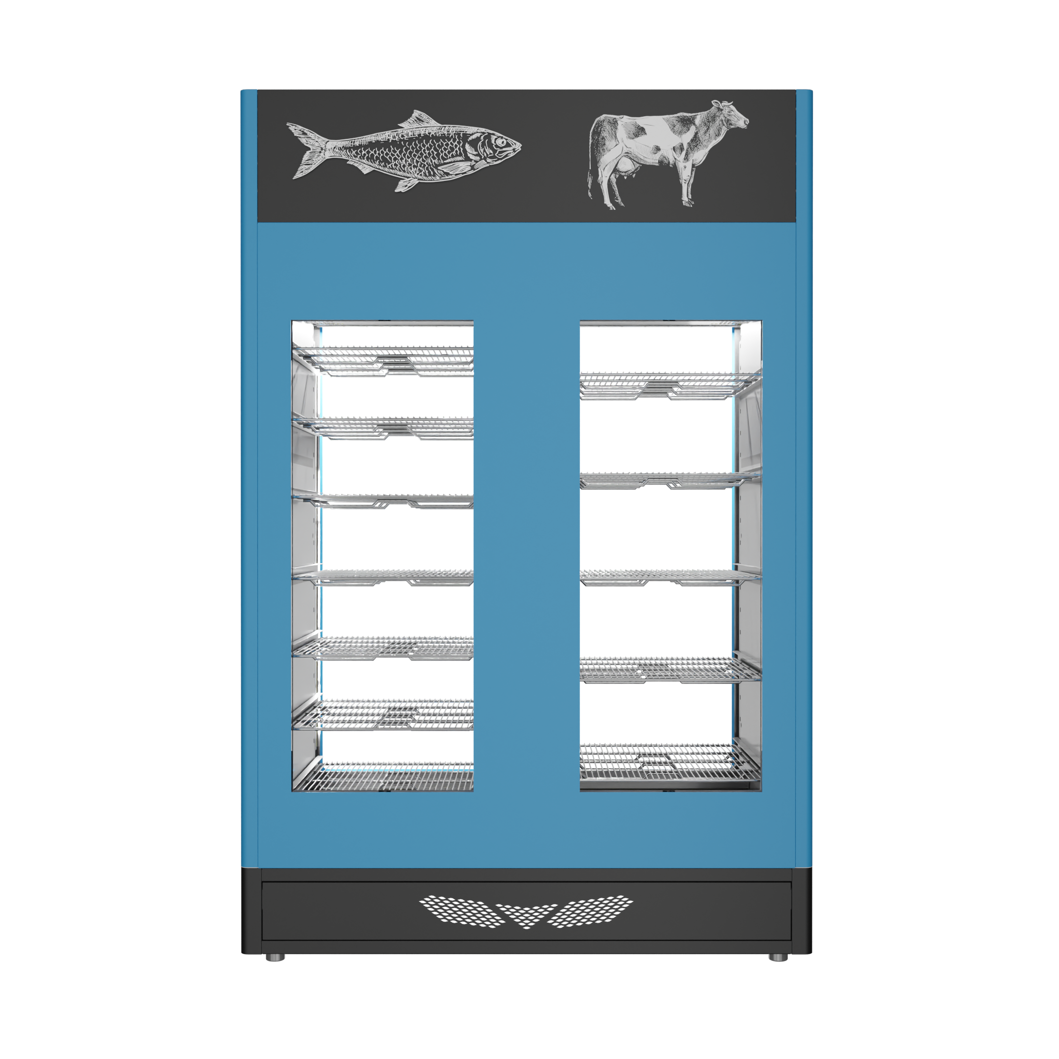 Stagionello® Fish Curing Device Combo 100+100 KG fish/meat due vetri - immagine 4
